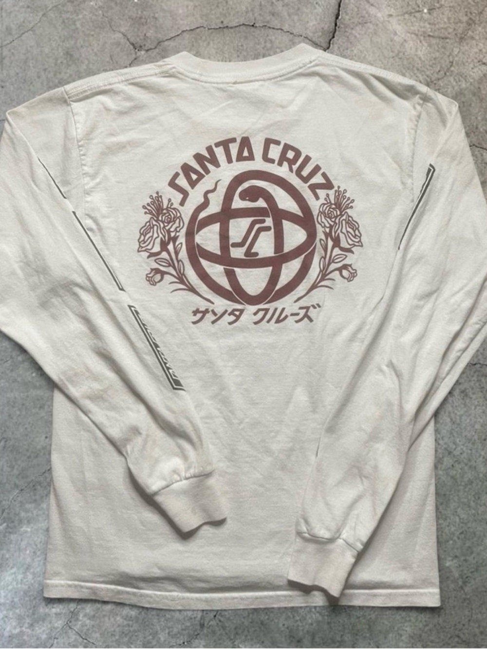 Santa Cruz Graphic Long Sleeve Tee - Dusty Rose Print